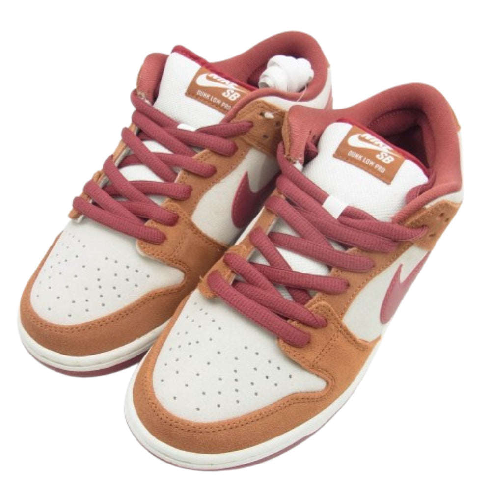NIKE ナイキ BQ6817-202 フェイクバスター鑑定済 SB Dunk Low Pro Dark Russet Cedar SB ダンク ロー プロ ダーク ラセット シダー ローカット スニーカー 26.5cm【極上美品】【中古】