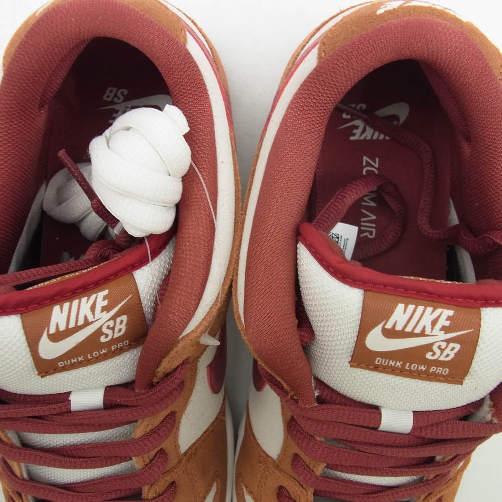 NIKE ナイキ BQ6817-202 フェイクバスター鑑定済 SB Dunk Low Pro Dark Russet Cedar SB ダンク ロー プロ ダーク ラセット シダー ローカット スニーカー 26.5cm【極上美品】【中古】