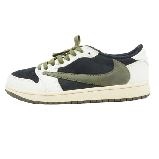 NIKE ナイキ DZ4137-106 フェイクバスター鑑定済× TRAVIS SCOTT WMNS AIR JORDAN 1 LOW OG Medium Olive トラヴィススコット ウィメンズ エアジョーダン1 ローカット スニーカー 27cm【中古】