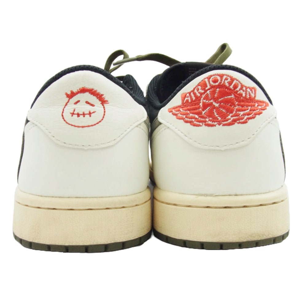 NIKE ナイキ DZ4137-106 フェイクバスター鑑定済× TRAVIS SCOTT WMNS AIR JORDAN 1 LOW OG Medium Olive トラヴィススコット ウィメンズ エアジョーダン1 ローカット スニーカー 27cm【中古】