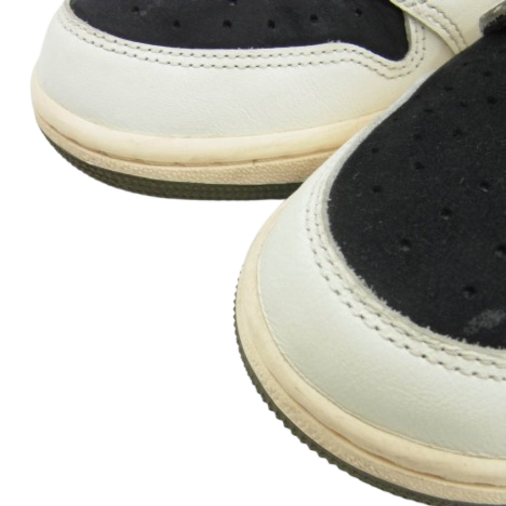 NIKE ナイキ DZ4137-106 フェイクバスター鑑定済× TRAVIS SCOTT WMNS AIR JORDAN 1 LOW OG Medium Olive トラヴィススコット ウィメンズ エアジョーダン1 ローカット スニーカー 27cm【中古】