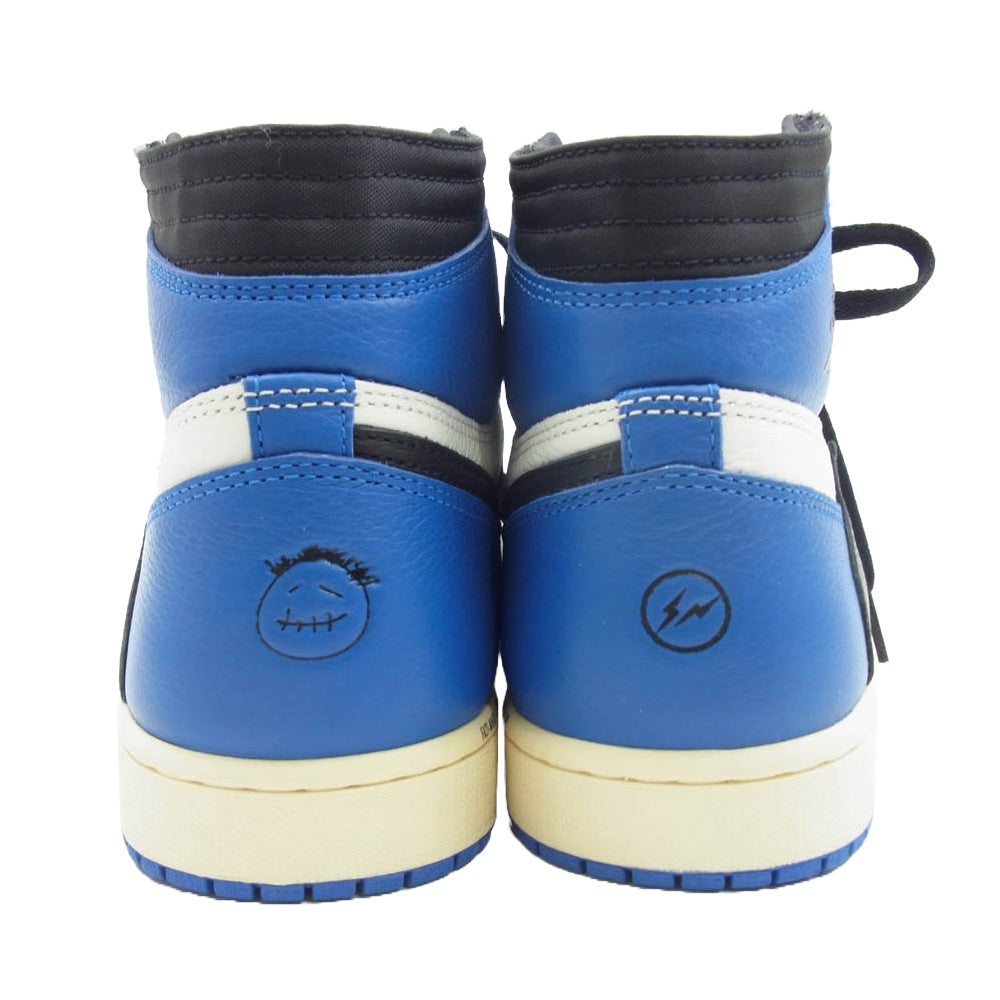 NIKE ナイキ DH3227-105 フェイクバスター鑑定済 × TRAVIS SCOTT FRAGMENT AIR JORDAN 1 RETRO HIGH OG SP MILITARY BLUE トラヴィススコット フラグメント エアジョーダン1 ハイカット スニーカー 27cm【極上美品】【中古】