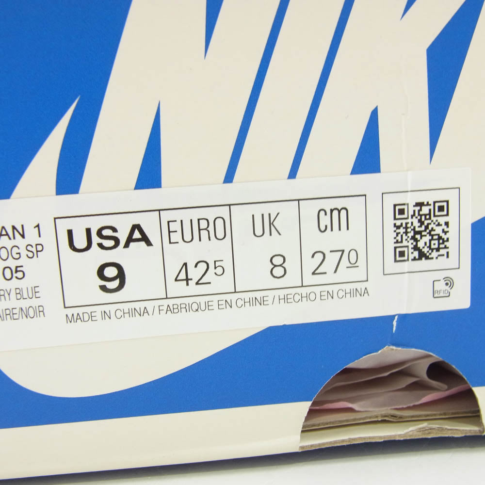 NIKE ナイキ DH3227-105 フェイクバスター鑑定済 × TRAVIS SCOTT FRAGMENT AIR JORDAN 1 RETRO HIGH OG SP MILITARY BLUE トラヴィススコット フラグメント エアジョーダン1 ハイカット スニーカー 27cm【極上美品】【中古】