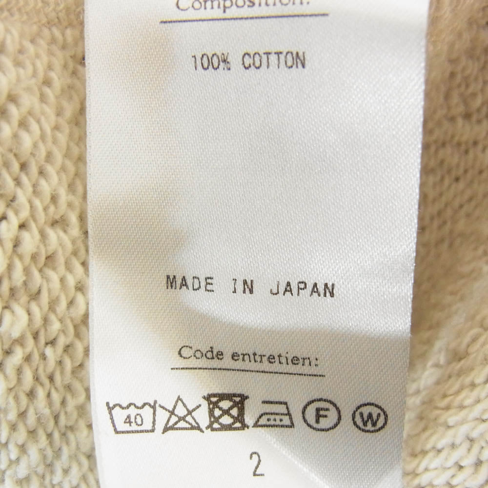 A.PRESSE アプレッセ 22SS 22SAP-05-03M Vintage Washed Sweat shirt ヴィンテージ ビンテージ ウォッシュド ダメージ加工 スウェット シャツ トレーナー グレー系 2【中古】