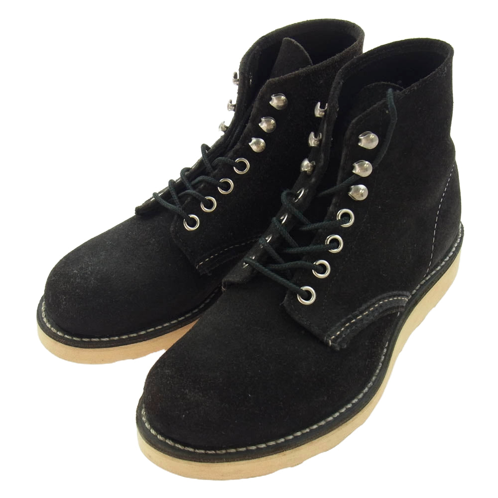 RED WING レッドウィング 8174 ブラックラフ アウト レザー ブラック スエード プレントゥ ブラック系 22cm【中古】