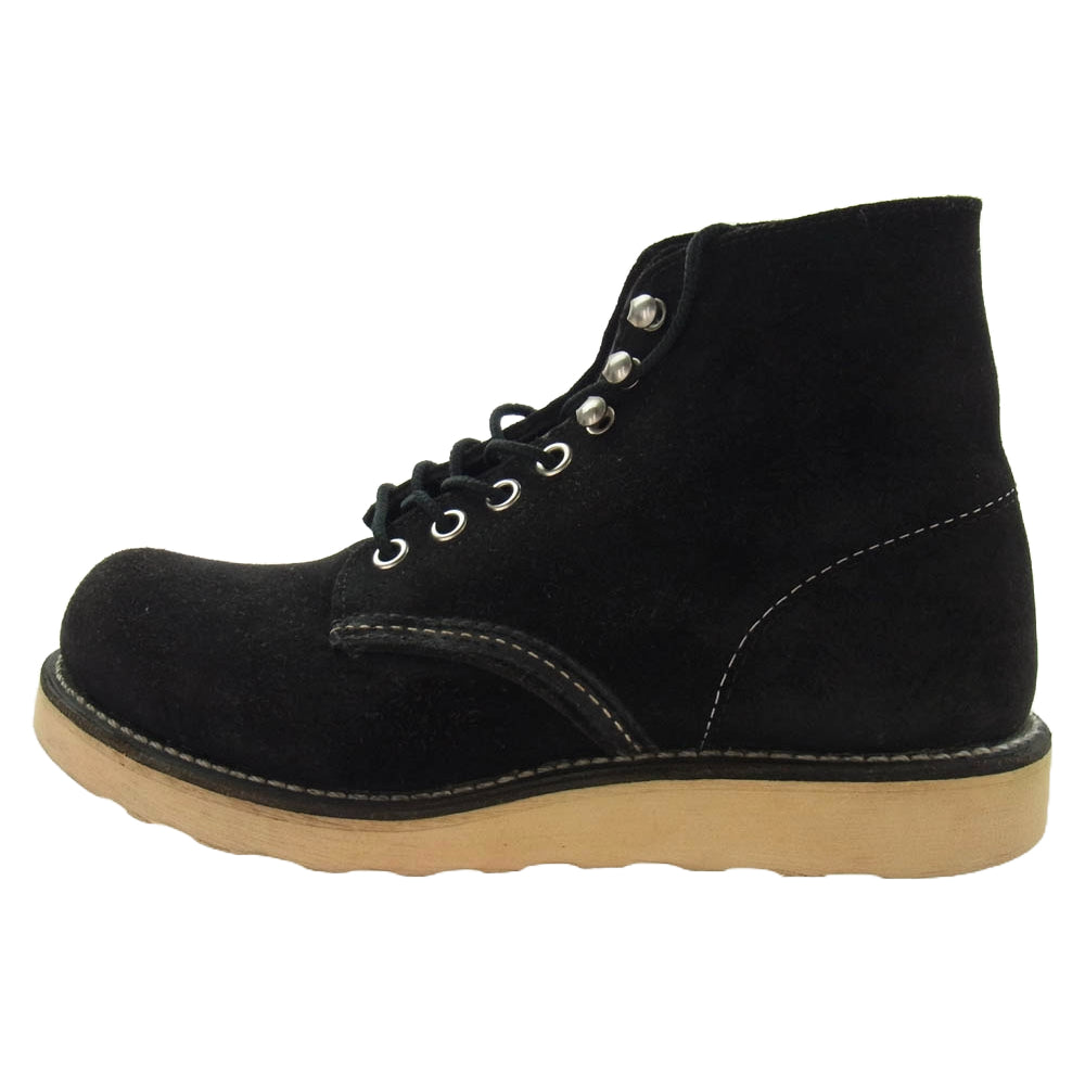 RED WING レッドウィング 8174 ブラックラフ アウト レザー ブラック スエード プレントゥ ブラック系 22cm【中古】