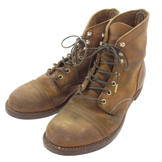 RED WING レッドウィング 8113 IRON RANGER アイアンレンジャー ワーク ブーツ ブラウン ライトブラウン系 27.5cm【中古】