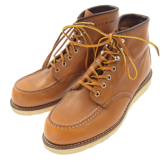 RED WING レッドウィング 9875 アイリッシュセッター 四角 犬タグ モックトゥ ワーク ブーツ ライトブラウン系 27.5cm【中古】