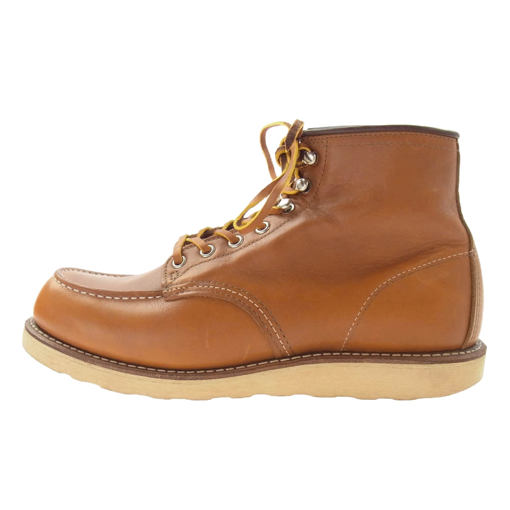 RED WING レッドウィング 9875 アイリッシュセッター 四角 犬タグ モックトゥ ワーク ブーツ ライトブラウン系 27.5cm【中古】