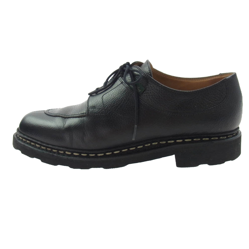 Paraboot パラブーツ 141732 AVIGNON GRIFF NOIR-GR NOIR アヴィニョン Uチップ レザーシューズ ブラック系 6.5【中古】