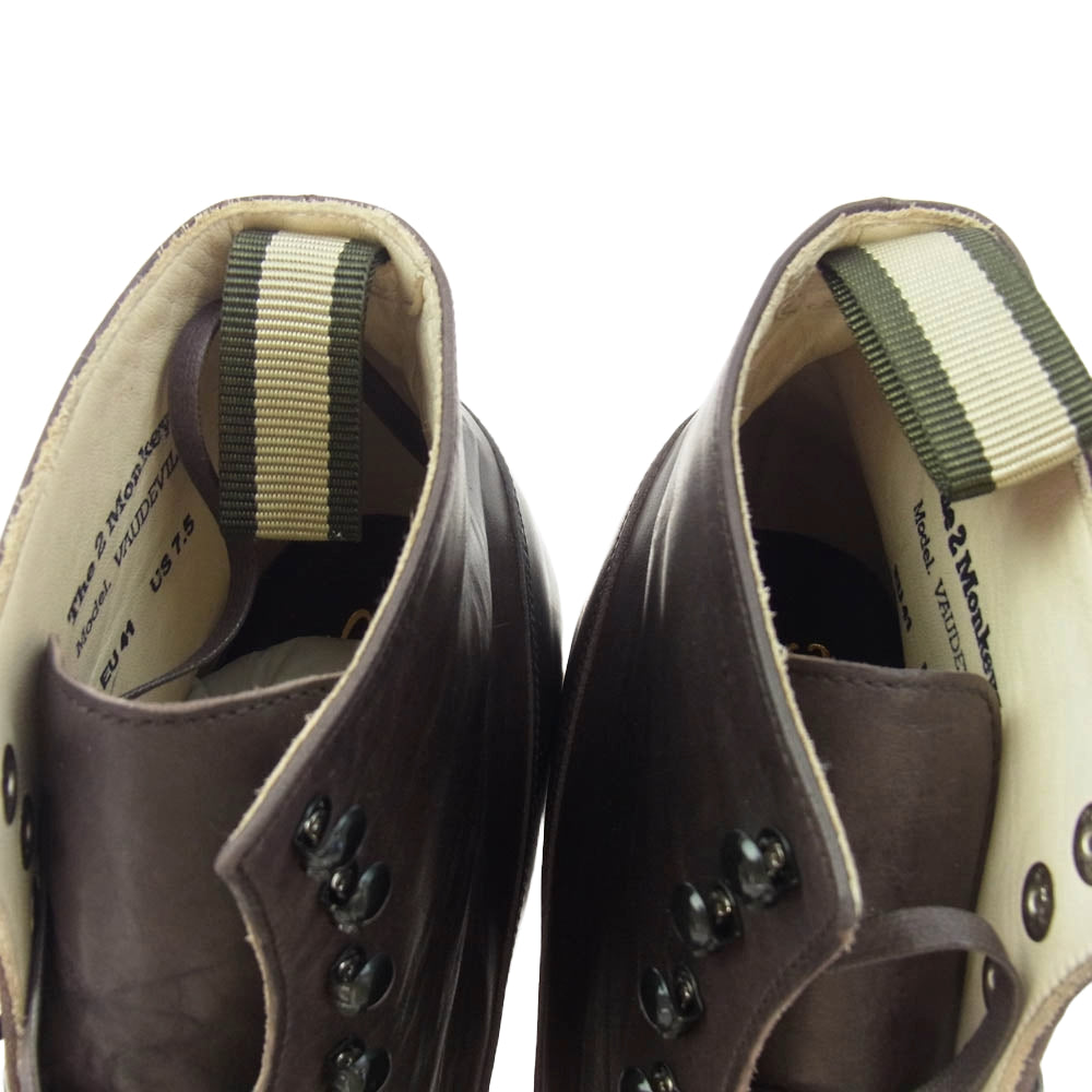 JELADO ジェラード the 2 monkeys ザ トゥーモンキーズ vaudeville ヴォードビル ワーク ブーツ oak brown オーク ブラウン ダークブラウン系 US7.5【新古品】【未使用】【中古】