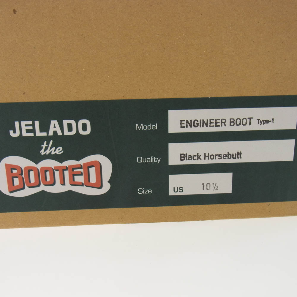 JELADO ジェラード the BOOTED ENGINEER BOOT type1 BLACK Horsebutt エンジニア ブーツ ブラック系 US10.5【新古品】【未使用】【中古】