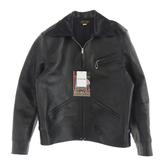 JELADO ジェラード AG72417 BASIC COLLECTION 24/7 Leather Sports Jacket horseleather 茶芯 ホースハイド レザー スポーツ ジャケット ブラック系 L【新古品】【未使用】【中古】