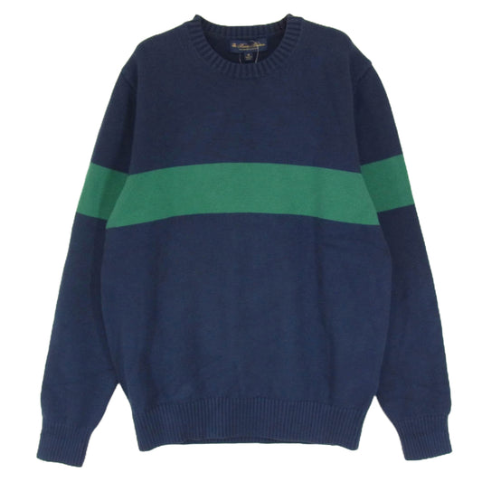 Brooks Brothers ブルックスブラザーズ クルーネック ニット セーター ネイビー系 M【中古】