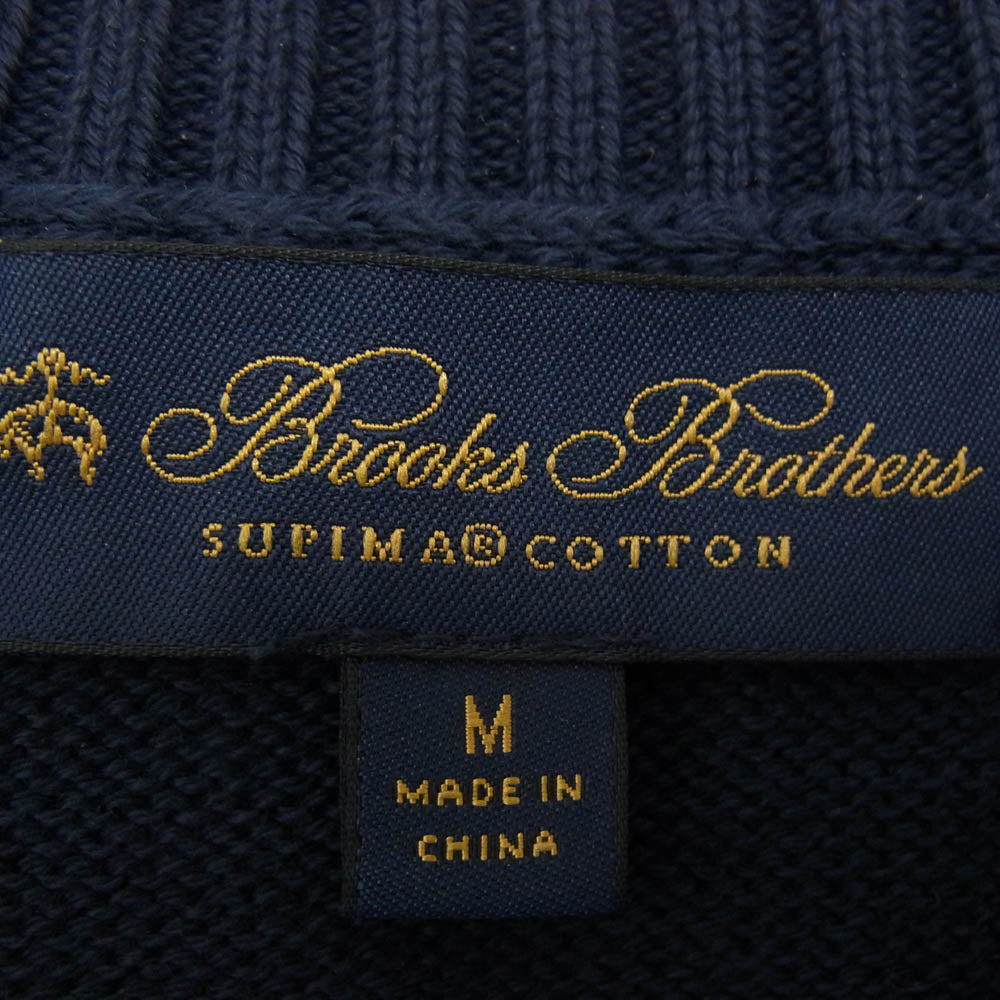 Brooks Brothers ブルックスブラザーズ クルーネック ニット セーター ネイビー系 M【中古】