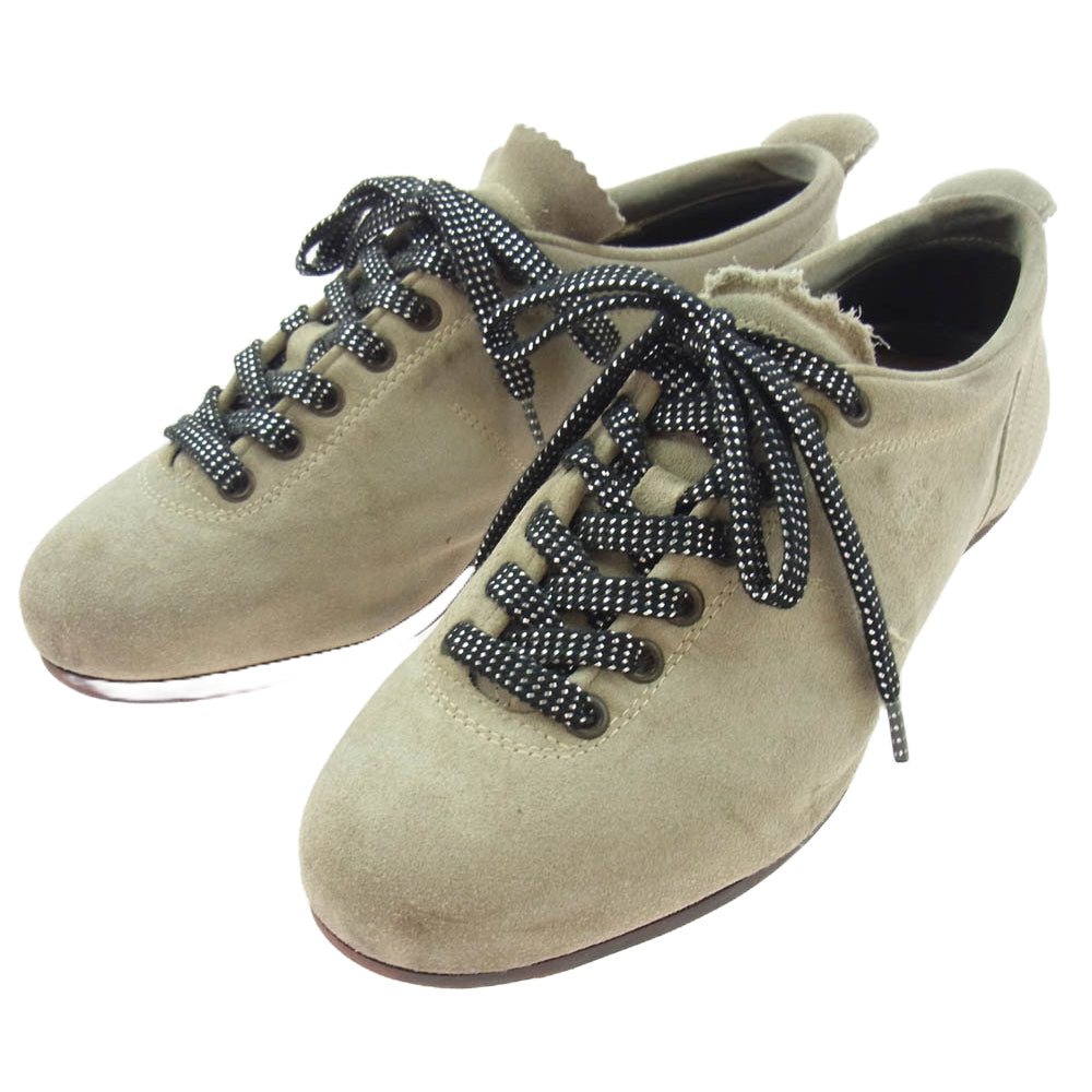 パントフォラドーロ スエード レザー スニーカー シューズ ベージュ系 8【中古】