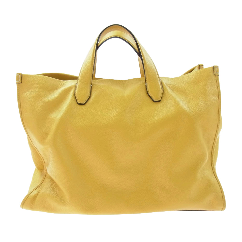 フォルツミラノ レザー トート バッグ イエロー系【中古】