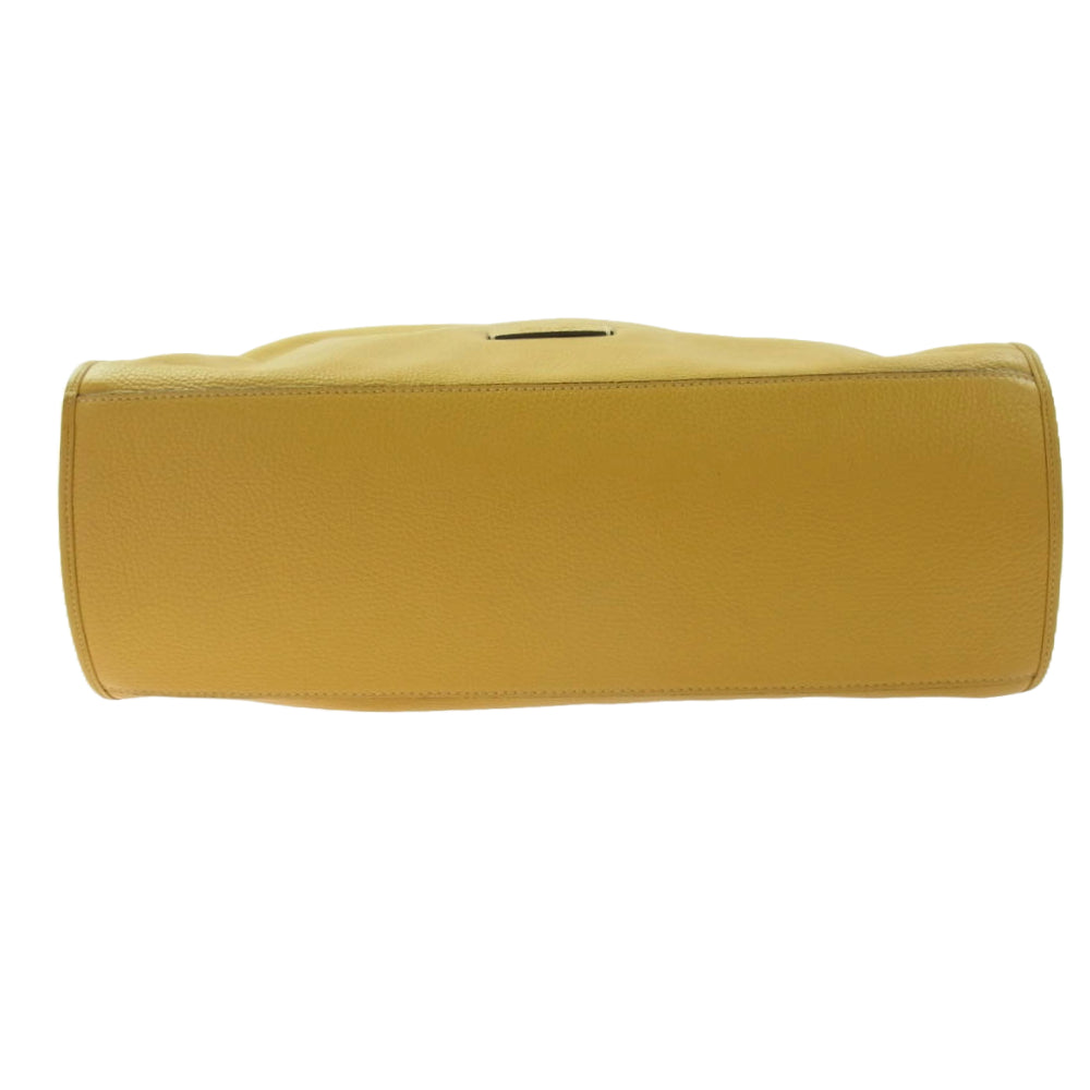 フォルツミラノ レザー トート バッグ イエロー系【中古】
