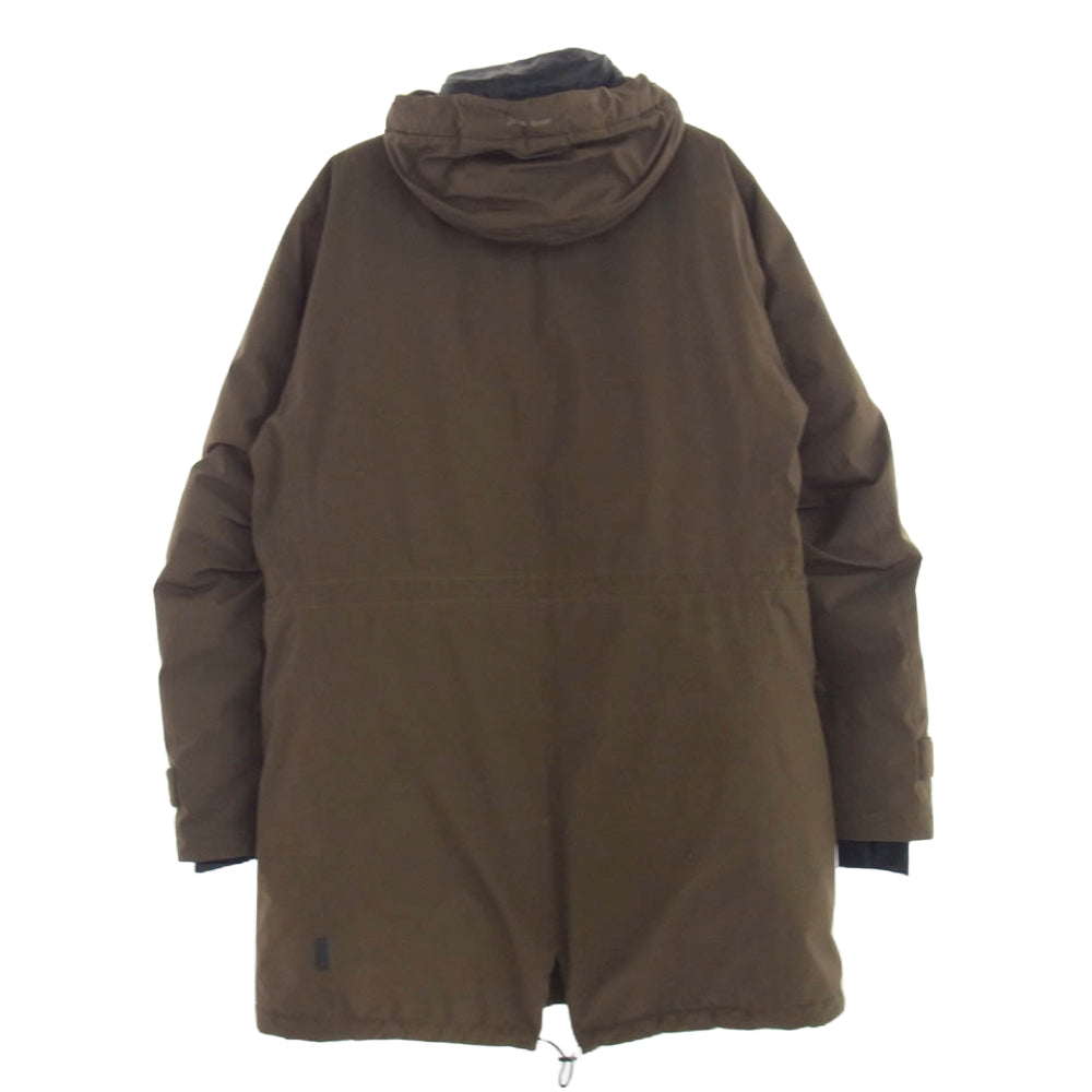 Herno ヘルノ 29157-27933-1 Laminar Gore-Tex ラミナー ゴアテックス ダウン フード コート ジャケット ダークブラウン系 48【中古】
