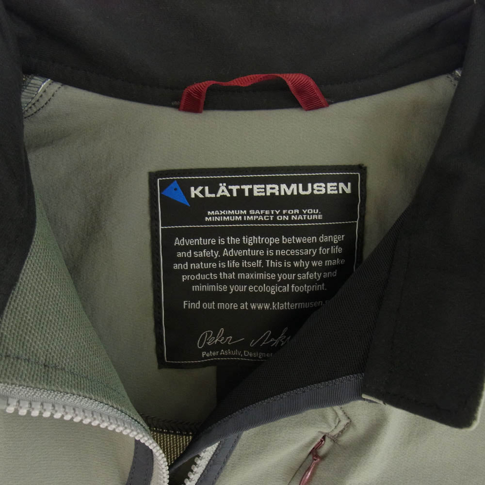 KLATTERMUSEN クレッタルムーセン FREJ TEE フレイティー ソフトシェル トップ Tシャツ グレー系 S【中古】