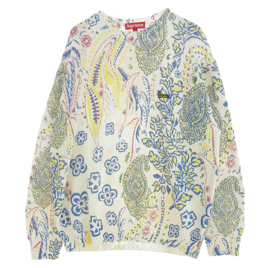 Supreme シュプリーム 24SS Printed Paisley Sweater プリント ペイズリー セーター ニット マルチカラー系 L【極上美品】【中古】