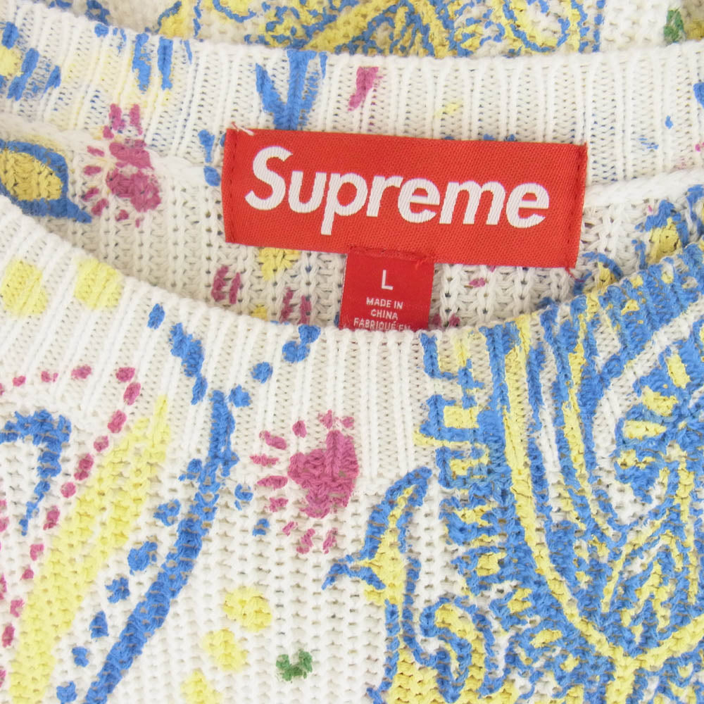 Supreme シュプリーム 24SS Printed Paisley Sweater プリント ペイズリー セーター ニット マルチカラー系 L【極上美品】【中古】