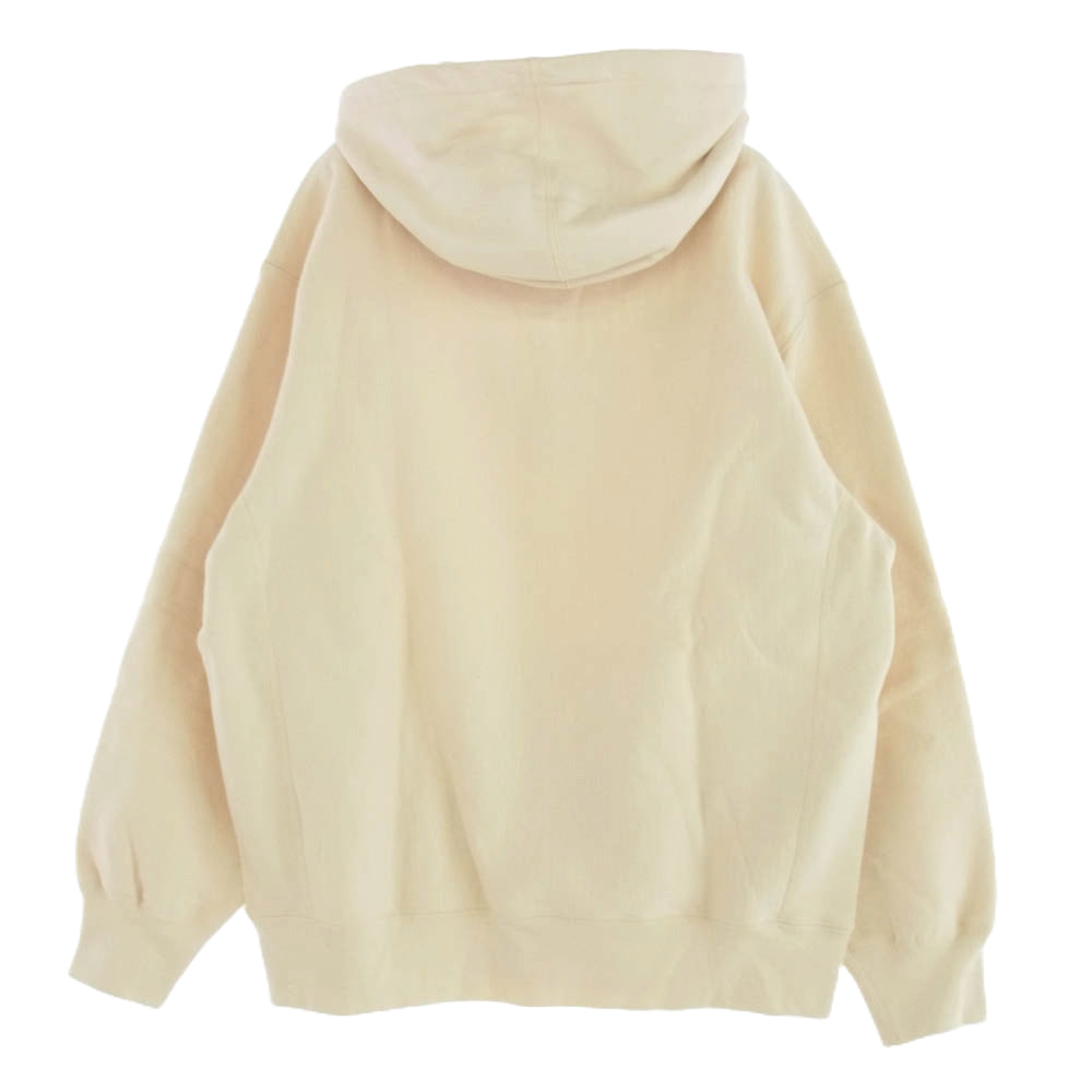 Supreme シュプリーム 20AW cross box logo hooded sweatshirt Natural クロス ボックスロゴ パーカー ベージュ系 L【極上美品】【中古】