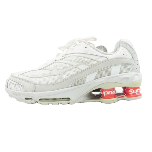 Supreme シュプリーム 22SS DN1615-100 フェイクバスターズ鑑定済 Nike Shox Ride 2 White Grey Fog Flat Platinum ナイキ ショックス ライド2 スニーカー 27cm【極上美品】【中古】