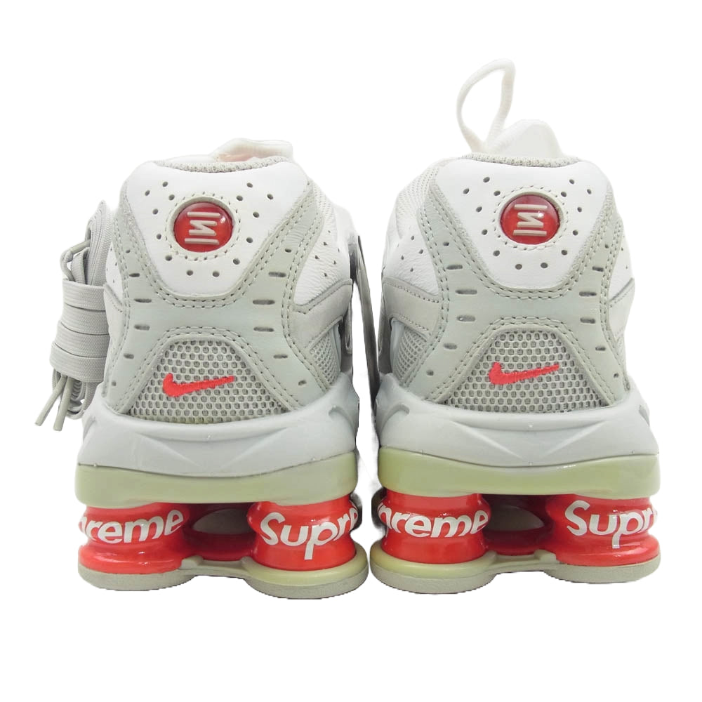 Supreme シュプリーム 22SS DN1615-100 フェイクバスターズ鑑定済 Nike Shox Ride 2 White Grey Fog Flat Platinum ナイキ ショックス ライド2 スニーカー 27cm【極上美品】【中古】