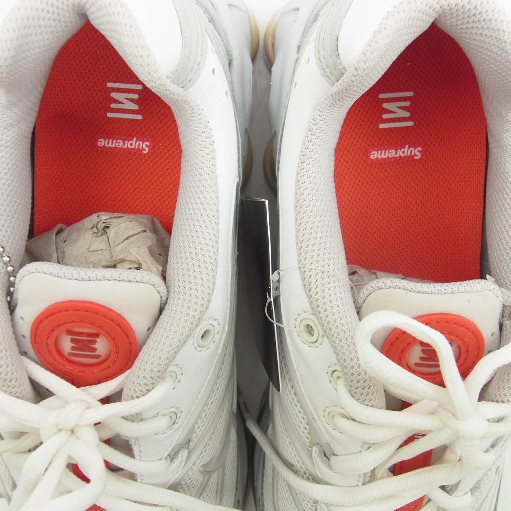 Supreme シュプリーム 22SS DN1615-100 フェイクバスターズ鑑定済 Nike Shox Ride 2 White Grey Fog Flat Platinum ナイキ ショックス ライド2 スニーカー 27cm【極上美品】【中古】