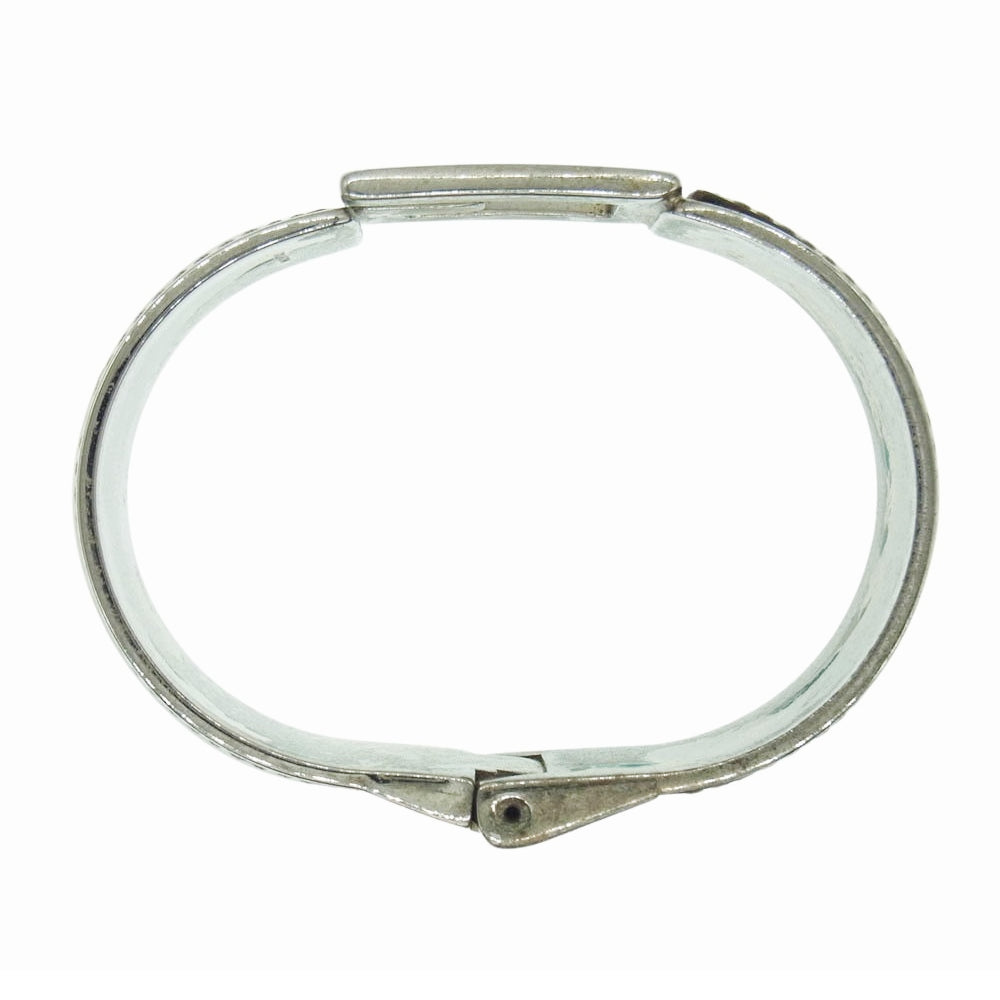GUCCI グッチ G エナメル バングル ブレスレット ゴールド系 シルバー系【中古】