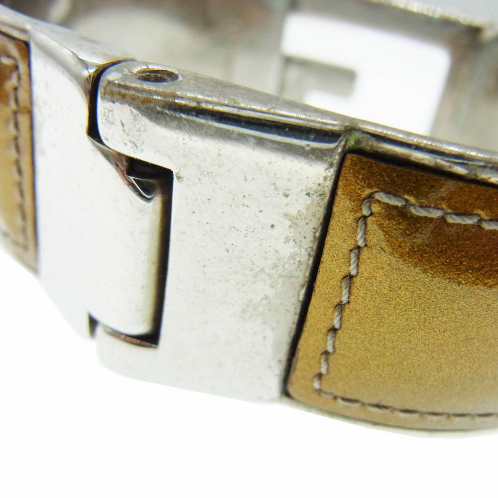 GUCCI グッチ G エナメル バングル ブレスレット ゴールド系 シルバー系【中古】