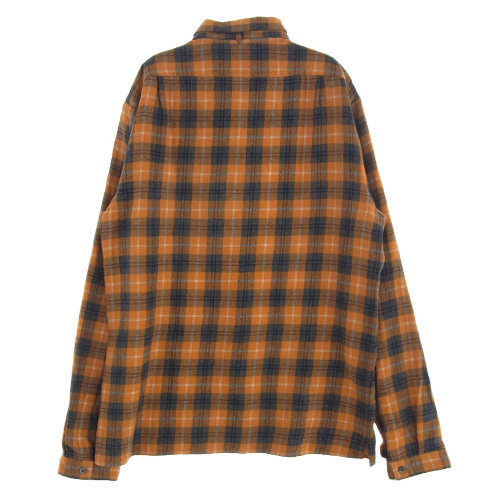 GUCCI グッチ 401303 Z416C ロングスリーブ チェック シャツ 長袖シャツ オレンジ系 17【中古】