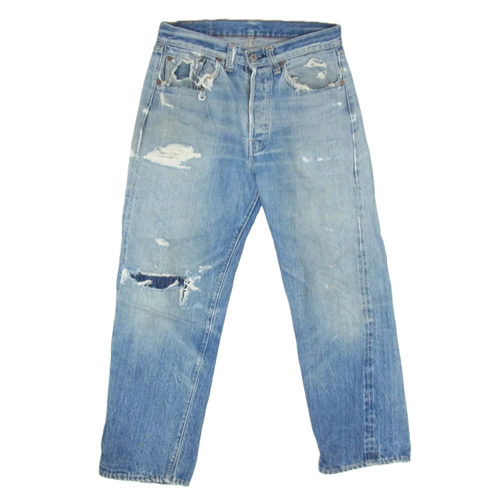 Levi's リーバイス 70's VINTAGE ヴィンテージ BIG E 後期 501 ボタンフライ デニムパンツ 不均等V 両面BIGEタグ ボタン裏刻印6 インディゴブルー系 サイズ表記無【中古】