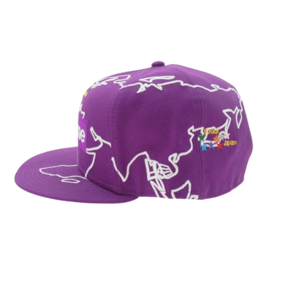 Supreme シュプリーム 23AW Worldwide Box Logo New Era Cap ニューエラ ワールドワイド ボックスロゴ ベースボールキャップ パープル系 61.5【極上美品】【中古】