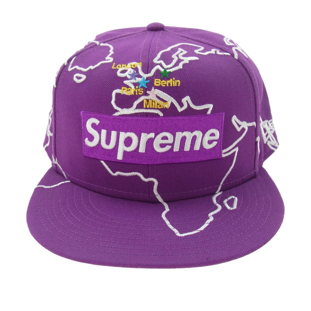 Supreme シュプリーム 23AW Worldwide Box Logo New Era Cap ニューエラ ワールドワイド ボックスロゴ ベースボールキャップ パープル系 61.5【極上美品】【中古】
