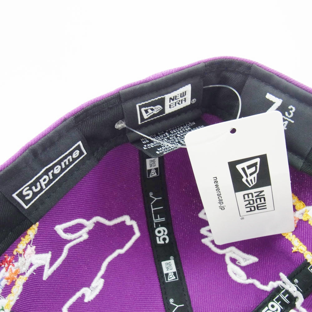 Supreme シュプリーム 23AW Worldwide Box Logo New Era Cap ニューエラ ワールドワイド ボックスロゴ ベースボールキャップ パープル系 61.5【極上美品】【中古】