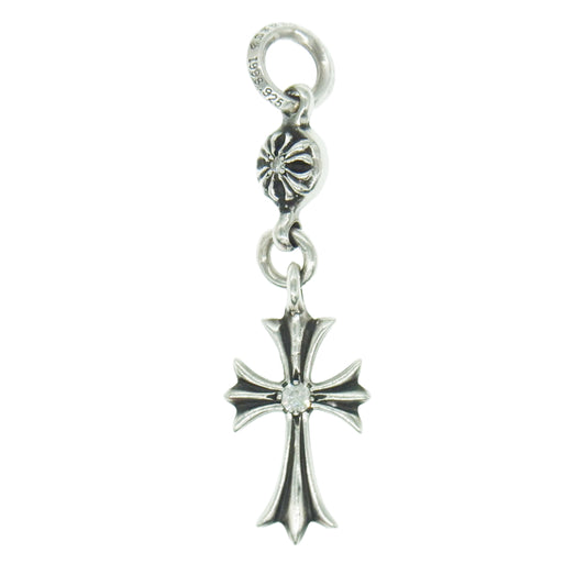 CHROME HEARTS クロムハーツ（原本無） 1B TNY CH CRS 1DIA 1ボール タイニー CHクロス アフターダイヤ チャーム シルバー ネックレストップ シルバー系【中古】
