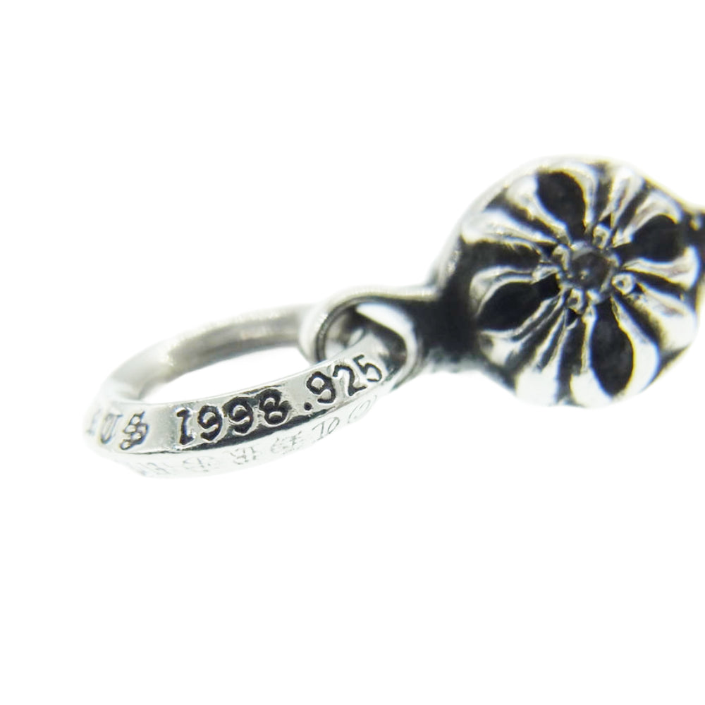 CHROME HEARTS クロムハーツ（原本無） 1B TNY CH CRS 1DIA 1ボール タイニー CHクロス アフターダイヤ チャーム シルバー ネックレストップ シルバー系【中古】