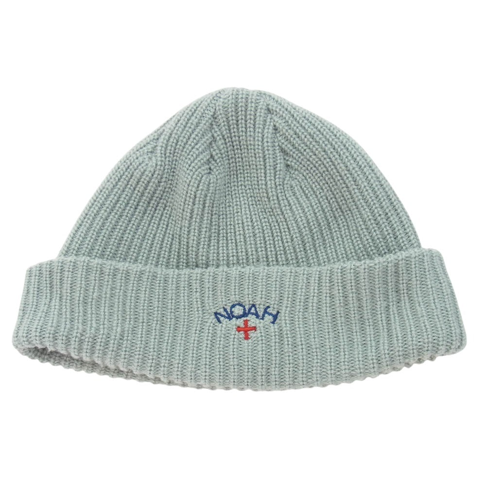N.O.A ノア 20-095-122-0006-3-0 ロゴ刺繍 アクリル ニット ビーニー ニット帽 グレー系【中古】