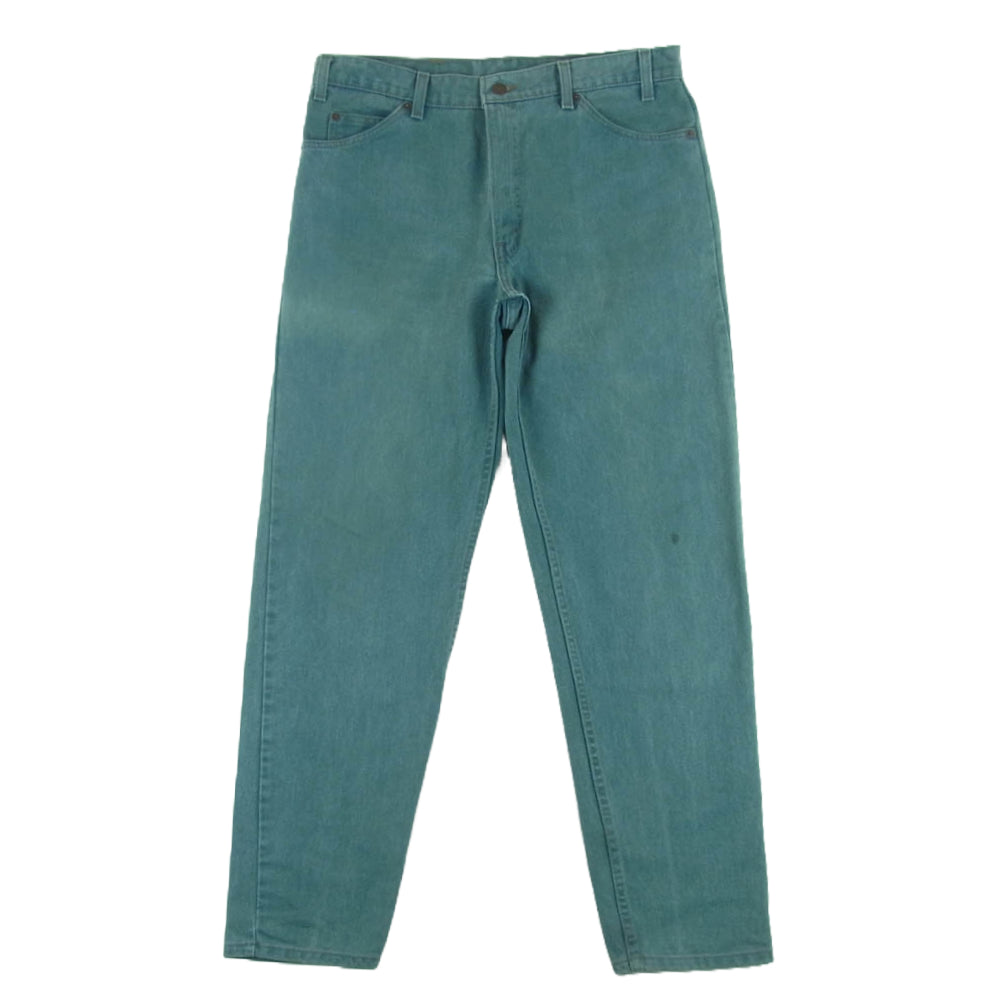 Levi's リーバイス 90's 550 先染め ジップフライ デニム パンツ オレンジタブ ボタン裏刻印515 グリーン系 W36 L34【中古】