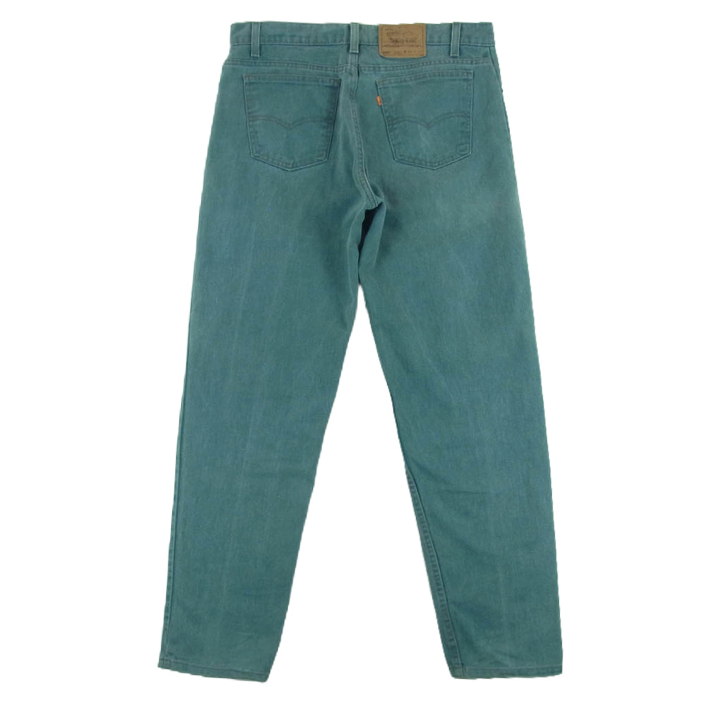 Levi's リーバイス 90's 550 先染め ジップフライ デニム パンツ オレンジタブ ボタン裏刻印515 グリーン系 W36 L34【中古】