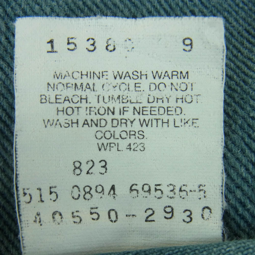Levi's リーバイス 90's 550 先染め ジップフライ デニム パンツ オレンジタブ ボタン裏刻印515 グリーン系 W36 L34【中古】