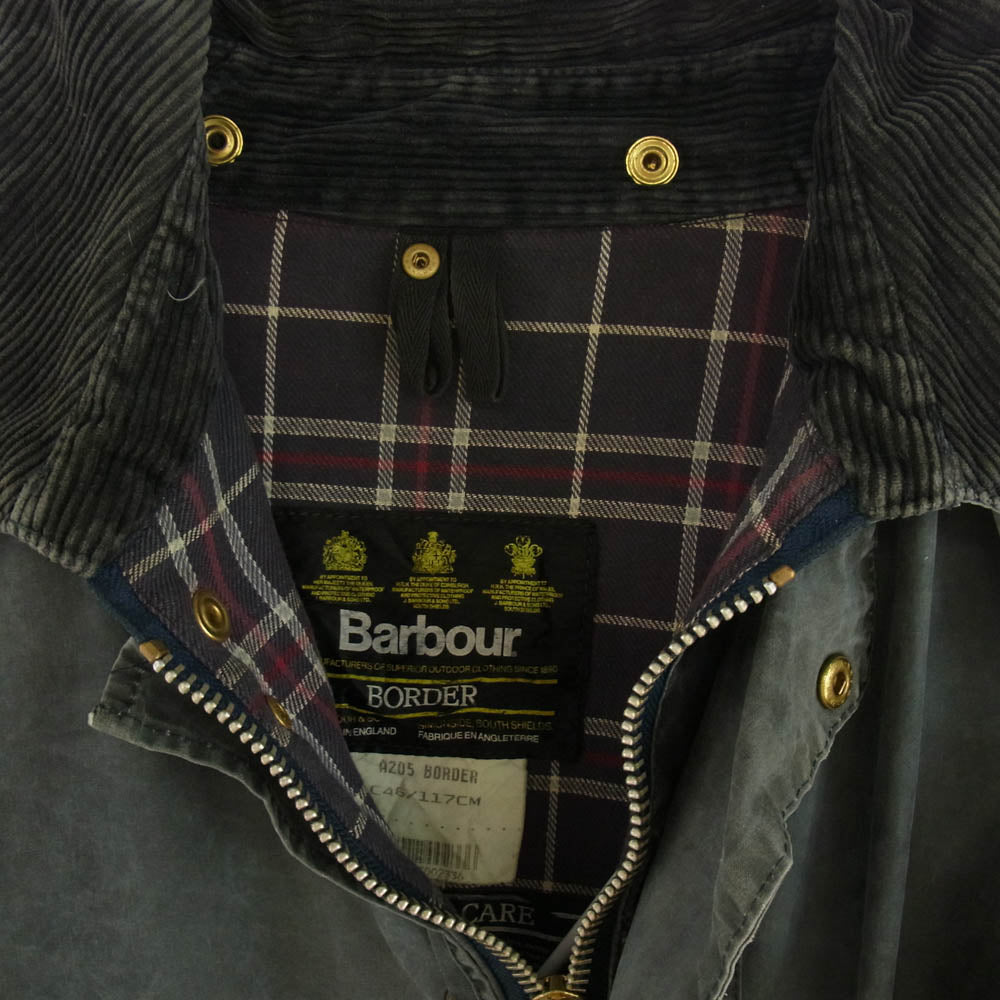 Barbour バブアー 英国製 94年製 BORDER ボーダー オイルドジャケット グレー系【中古】