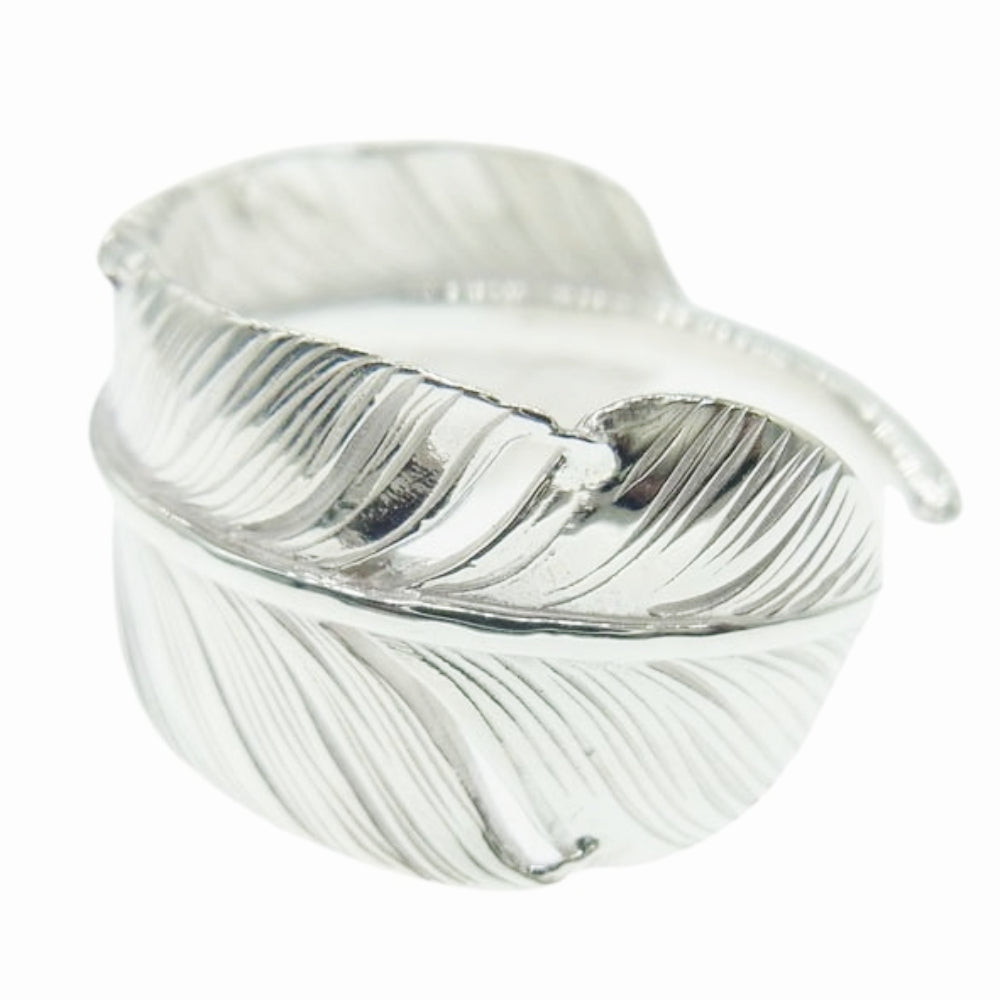 TARO WASHIMI ワシミタロウ 鷲見太郎 販売証明カード付属 M feather ring 01 シルバー925 フェザーリング シルバー系 19号【極上美品】【中古】