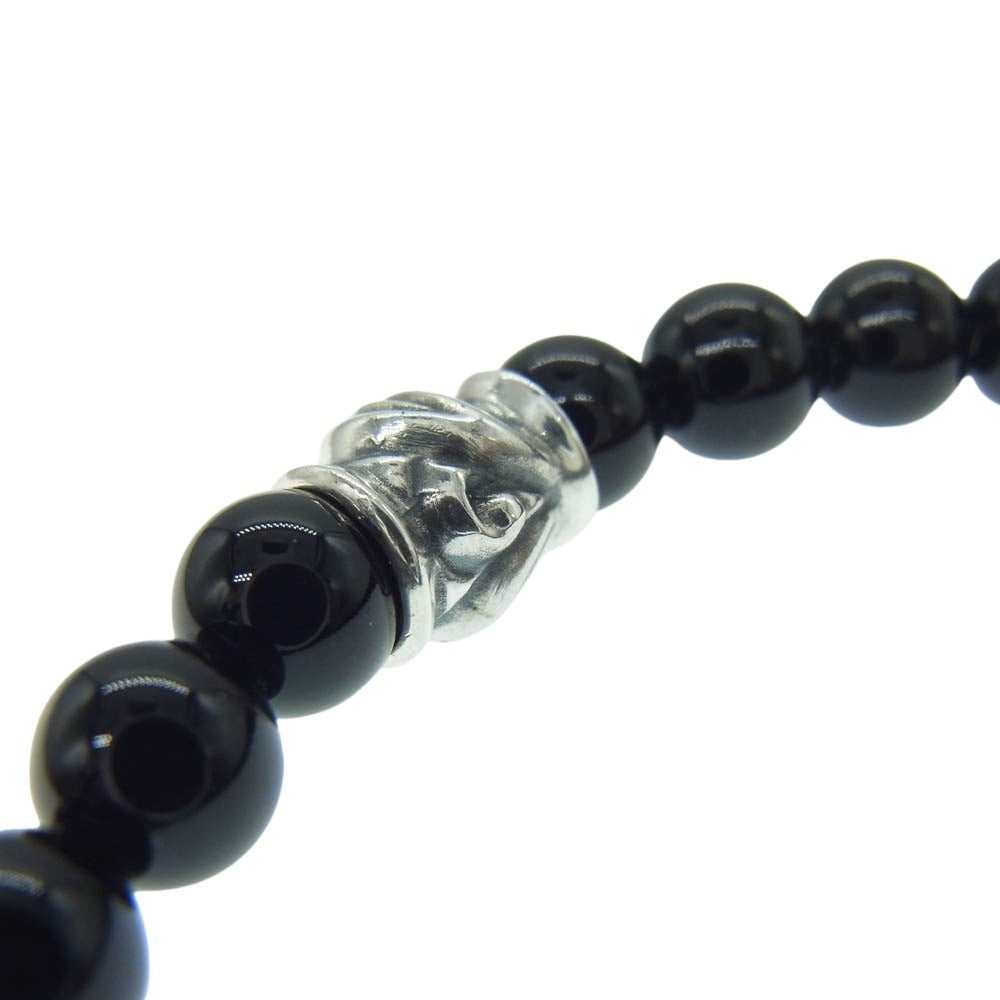 LONE ONES ロンワンズ MFSB-0002S-SO-M 販売証明カード付属 ストーンブレス イーグルビード6mm オニキス ストーン ブレスレット ブラック系【極上美品】【中古】