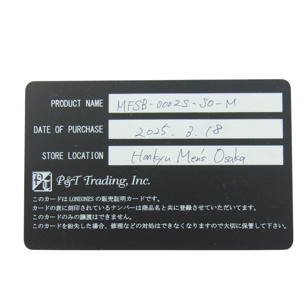 LONE ONES ロンワンズ MFSB-0002S-SO-M 販売証明カード付属 ストーンブレス イーグルビード6mm オニキス ストーン ブレスレット ブラック系【極上美品】【中古】