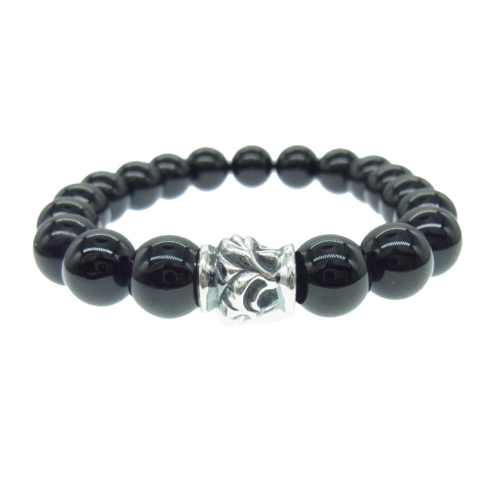 LONE ONES ロンワンズ MFSB-0002-SO-M 販売証明カード付属 ホークビード 10mm オニキス ストーン ブレスレット ブラック系【極上美品】【中古】