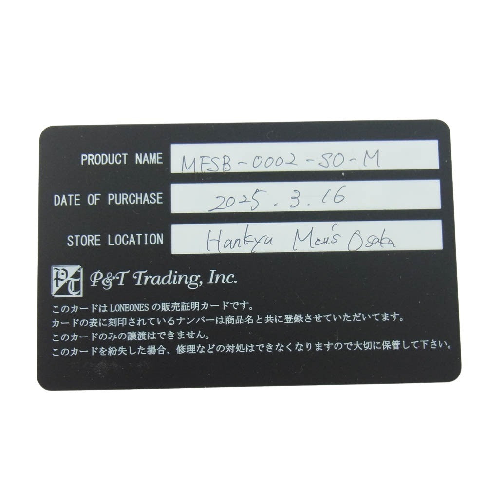 LONE ONES ロンワンズ MFSB-0002-SO-M 販売証明カード付属 ホークビード 10mm オニキス ストーン ブレスレット ブラック系【極上美品】【中古】