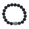 LONE ONES ロンワンズ MFSB-0001-BTE-M 販売証明カード付属 イーグル ビード ブルー タイガー アイ 10mm ストーン ブレスレット ダークネイビー系【極上美品】【中古】